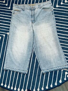 Old Skool Denim Y2K Super Wide Skater Shorts Jhorts